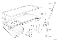 E34 525td M51 Touring / Engine Oil Pan Oil Level Indicator