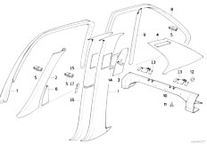 E34 530i M60 Sedan / Vehicle Trim/  Interior Trim Lateral