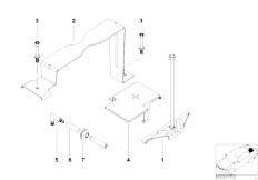 E52 Z8 S62 Roadster / Vehicle Electrical System Battery Holder And Mounting Parts