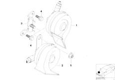 E52 Z8 S62 Roadster / Vehicle Electrical System Horn