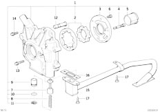 E39 525tds M51 Sedan / Engine/  Lubrication System Oil Pump With Drive