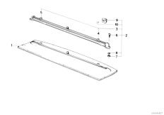 E30 318i M40 4 doors / Vehicle Trim/  Rear Window Shelf Sun Blind