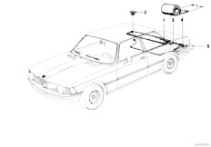 E21 320i M10 Sedan / Vehicle Trim/  Package Shelf Trunk Mat