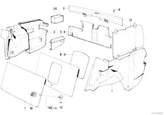 E30 316i M10 2 doors / Vehicle Trim/  Trunk Trim Panel