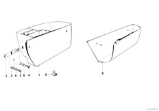 E30 320i M20 2 doors / Vehicle Trim Trunk Tub Small