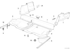 E34 M5 3.8 S38 Sedan / Vehicle Trim/  Trim Through Loading Facility