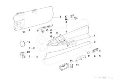 E31 840i M60 Coupe / Vehicle Trim/  Door Lining Single Parts