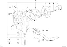 E36 325tds M51 Touring / Engine Lubrication System Oil Pump With Drive