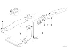 E34 525tds M51 Touring / Engine/  Intake Manifold Supercharg Air Duct