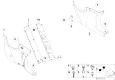 E52 Z8 S62 Roadster / Vehicle Trim Trim Panel Leg Room