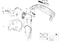 E52 Z8 S62 Roadster / Vehicle Trim/  Covers And Trim Panels Rear Inner