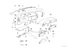 E31 850Ci M73 Coupe / Vehicle Trim/  Trim Panel Dashboard