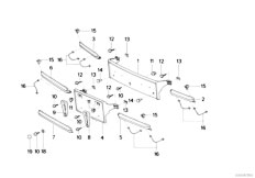 E31 840i M60 Coupe / Vehicle Trim/  Licence Plate Base-2