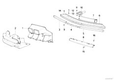 E31 850Ci M70 Coupe / Vehicle Trim/  Front Carrier Bumper Air Ducts