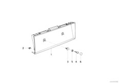 E31 850Ci M73 Coupe / Vehicle Trim/  Licence Plate Base