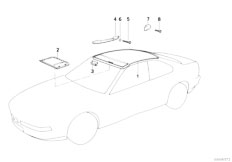 E31 850CSi S70 Coupe / Vehicle Trim/  Headlining Handle