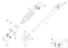 E46 318ti N46 Compact / Steering/  Steer Col Lower Joint Assembly