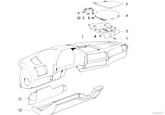 E32 730i M60 Sedan / Vehicle Trim/  Dashboard Covering Passengers Airbag