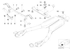 E52 Z8 S62 Roadster / Exhaust System/  Exhaust Suspension Parts