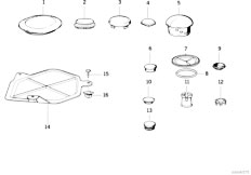 E31 850CSi S70 Coupe / Vehicle Trim/  Cover Lid Dummy Plug
