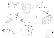 E52 Z8 S62 Roadster / Exhaust System Exhaust System Rear