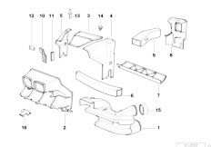 E31 850Ci M70 Coupe / Vehicle Trim/  Air Duct