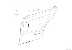 E36 318is M44 Coupe / Vehicle Trim/  Lateral Trim Panel Rear
