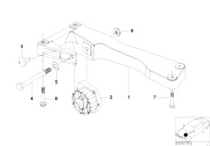 E61 525xi N52 Touring / Engine And Transmission Suspension Gearbox Suspension 4 Wheel Drive