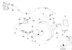 E39 525d M57 Sedan / Brakes/  Power Brake Unit Depression