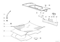 E34 525td M51 Sedan / Vehicle Trim/  Trunk Trim Panel-2