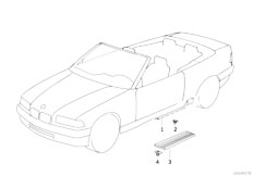 E36 M3 3.2 S50 Cabrio / Vehicle Trim Cover Entrance