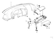 E36 325td M51 Sedan / Vehicle Trim/  Dashboard Covering Passengers Airbag