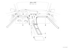 E31 840Ci M62 Coupe / Vehicle Trim Fine Wood Trim-2