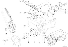 E34 525ix M50 Sedan / Engine/  Lubrication System Oil Pump With Drive