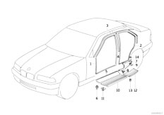 E36 M3 S50 Sedan / Vehicle Trim/  Edge Protection Rockers Covers