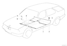 E34 M5 S38 Touring / Vehicle Trim/  Floor Covering