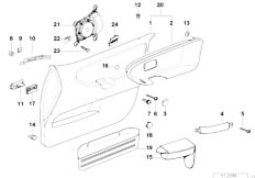 E36 325tds M51 Sedan / Vehicle Trim/  Door Trim Panel Front-3