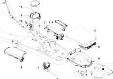 E52 Z8 S62 Roadster / Vehicle Trim Centre Console Cubbies