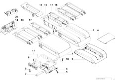 E38 740i M62 Sedan / Vehicle Trim/  Center Console Center Armrest