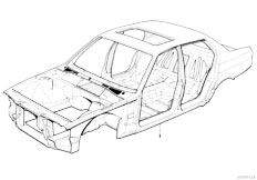 E32 750iLS M70 Sedan / Bodywork/  Body Skeleton