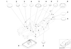 E53 X5 3.0d M57 SAV / Vehicle Trim/  Cover Lid Dummy Plug-2