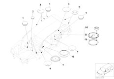 E53 X5 3.0d M57 SAV / Vehicle Trim/  Cover Lid Dummy Plug-3