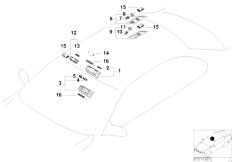 E46 M3 CSL S54 Coupe / Lighting/  Overhead Interior Light