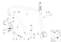 E46 330Ci M54 Coupe / Restraint System And Accessories/  Safety Belt Front Left