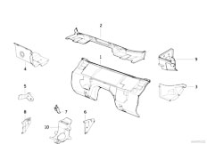 E31 850Ci M70 Coupe / Bodywork/  Splash Wall Parts