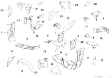 E31 850Ci M70 Coupe / Bodywork Front Body Bracket