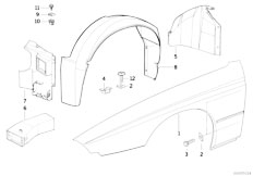 E31 850CSi S70 Coupe / Bodywork Side Panel Front