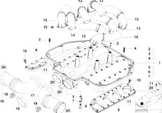 E39 M5 S62 Sedan / Engine/  Intake Manifold Air Collector Lower Part