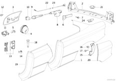 E31 850CSi S70 Coupe / Bodywork/  Side Panel Tail Trim