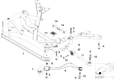 E52 Z8 S62 Roadster / Front Axle Frnt Axle Support Wishbone Tension Strut